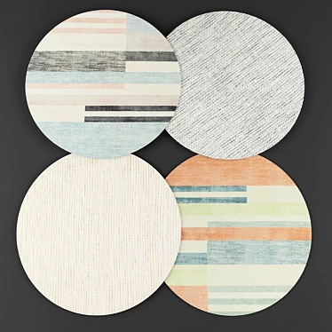 Modern Style Round Rugs 3D model image 1 