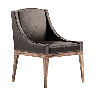 Luxury Stud Accent Chair | Ready-to-Render Model 3D model image 1 