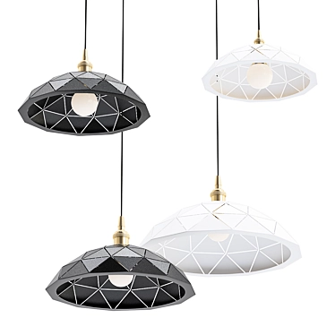 Modern Geometric Pendant Light "HOOD 3D model image 1 