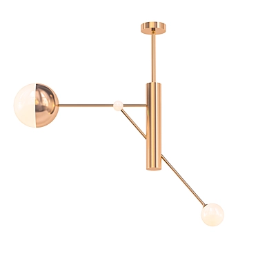  Brass Pole Dance Pendant Light 3D model image 1 