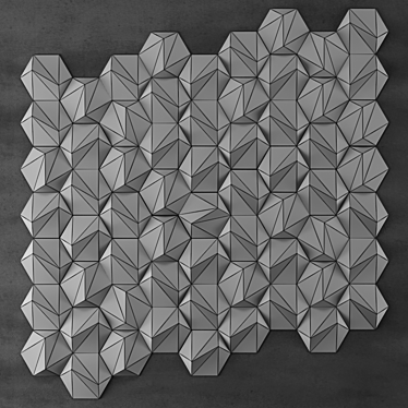 Modern Geometric Concrete Tiles 3D model image 1 