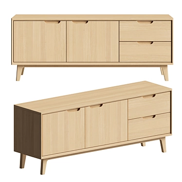 Nord Deluxe 2-Door Sideboard 3D model image 1 