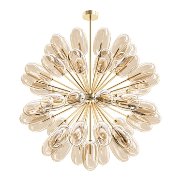 John Richard Echo: Mesmerizing Glass Chandelier 3D model image 1 