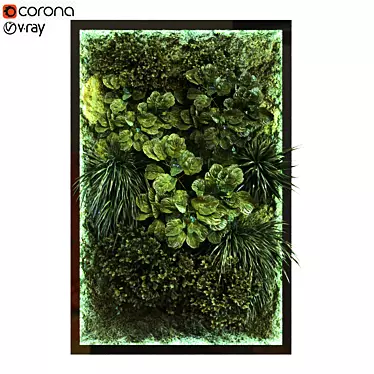 Green Wall Set 053: Versatile & Stylish 3D model image 1 