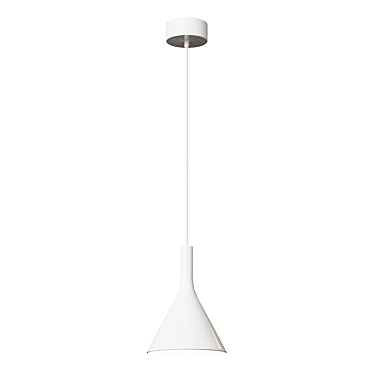 Designer White LED Suspension Pendant 3D model image 1 