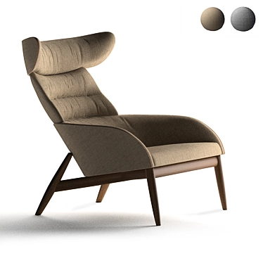 Beatrix Armchair: Dual-Tone Elegance 3D model image 1 