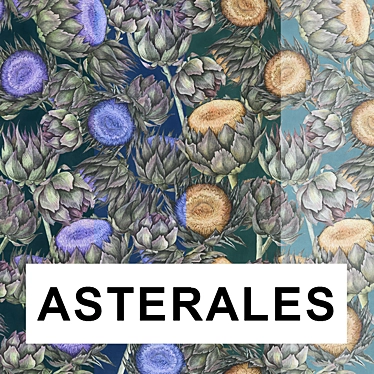 Asterales: High-Quality Vinyl Wallpaper 3D model image 1 