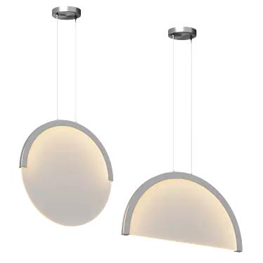 Modern Illuminating Disc Pendant 3D model image 1 