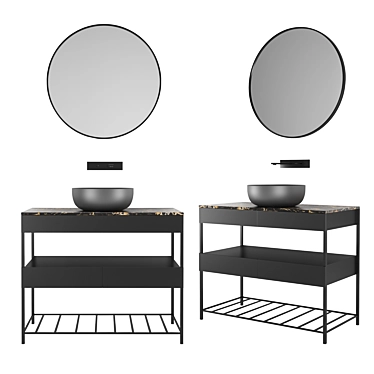 Limpo Bathroom Furniture Set - Stylish and functional 3D model image 1 