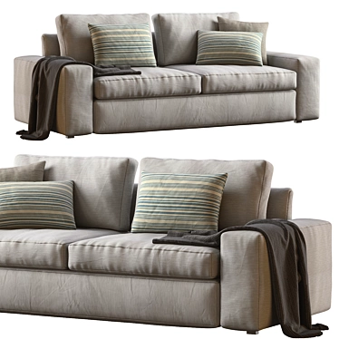 Modern Comfort: Kivik Sofa by Ikea 3D model image 1 