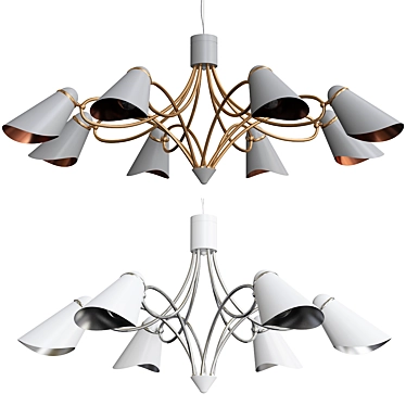 Modern Lovato Chandelier Set 3D model image 1 