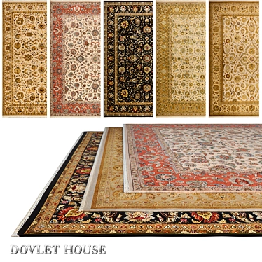 Luxurious Dovlet House Silk & Wool Carpets 3D model image 1 