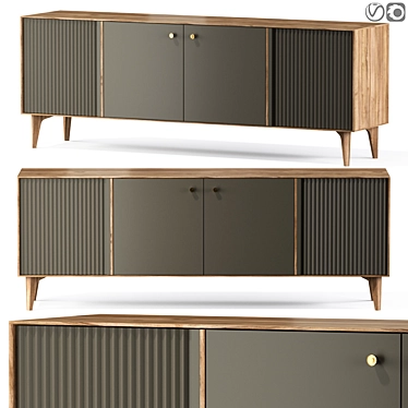 Elegant Elita Sideboard: Stylish Storage Solution 3D model image 1 