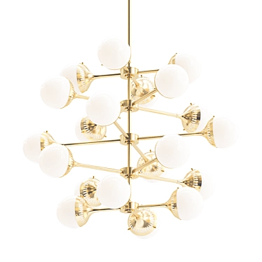 RIO 20-LIGHT Iridescent Chandelier 3D model image 1 