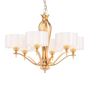Gilded Elegance: Stiffel Parlene Chandelier 3D model image 1 