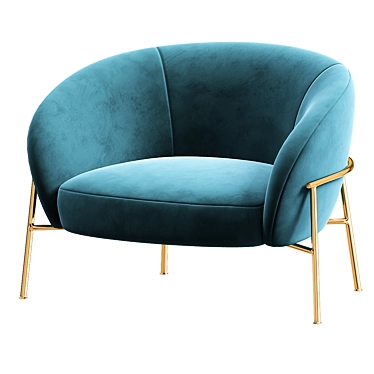Rimo Lounge Chair: Stylish Comfort 3D model image 1 