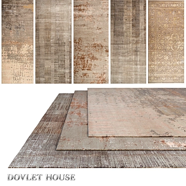 DOVLET HOUSE 5-Piece Carpets (Part 696) 3D model image 1 
