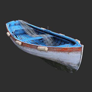 Vintage fishing boat 3D model image 1 