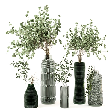 Handmade Glass Pot Indoor Plants 3D model image 1 