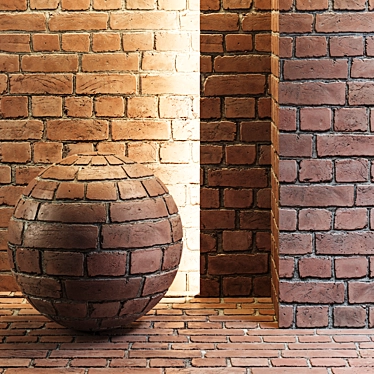 Urban Loft Brick: Diffuse, Reflect, Bump, Displace 3D model image 1 