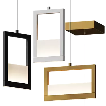 Sleek Minimalist Pendant Light 3D model image 1 