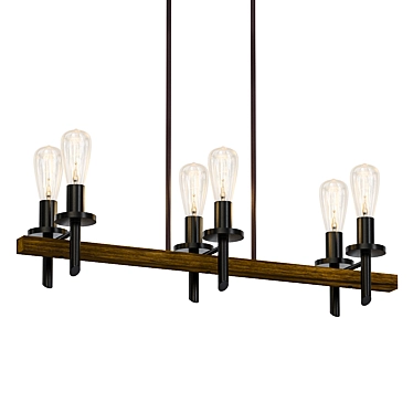 Quoizel Tavern 6-Light Island Chandelier - Elegant Lighting 3D model image 1 