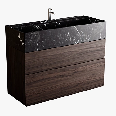 Roble Carbó 1200: Floor Cabinet with Sink 3D model image 1 
