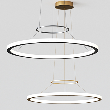 RIO In and Out Suspension: Modern Hanging Lamp by KAIA 3D model image 1 