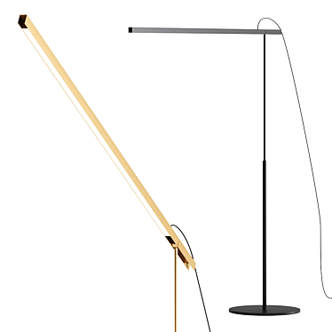 Sleek Swedish Floor Lamp 3D model image 1 