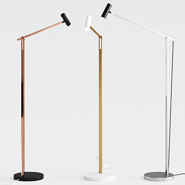 Crane LED Floor Lamp: Stylish Illumination for Modern Spaces 3D model image 1 