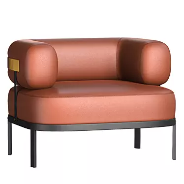 Belt Leather Accent Chair 3D model image 1 