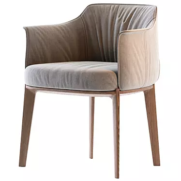 Poltrona Frau Archibald Fabric Chair 3D model image 1 