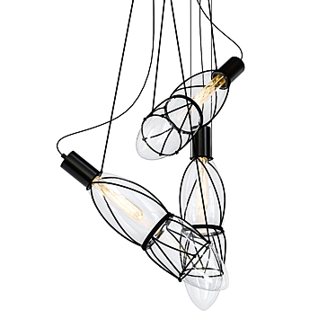 Elegant Illumination: Shibari Pendant Light 3D model image 1 