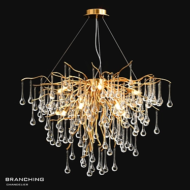 Elegant Branching Chandelier 3D model image 1 