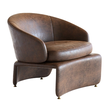  Halley Armchair: Bold Design, Ultimate Comfort 3D model image 1 