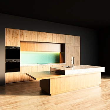 Kitchen Oasis: V-Ray 3D Model 3D model image 1 