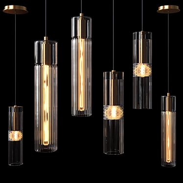 Elegant Suspension Lights: Romatti Chamont & Movet 3D model image 1 