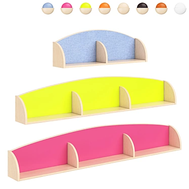 Legenda PK08/09/10: Stylish Shelves in Versatile Colors 3D model image 1 