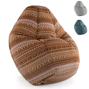 Ultimate Comfort Bean Bag - Pear Shape 3D model image 1 