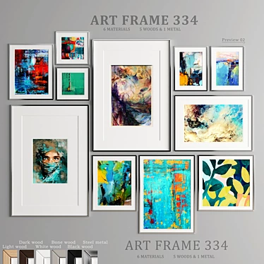 Modern Art Frame Collection 3D model image 1 