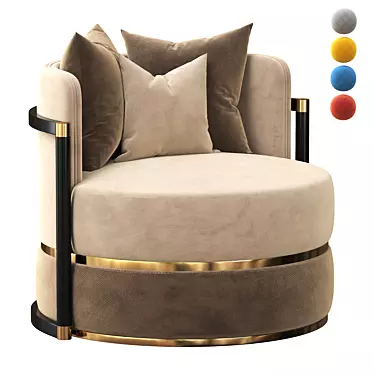 Cosy COMO Armchair: Stylish and Comfortable 3D model image 1 