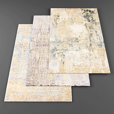 Premium Rug Set: 4 Texture Pack 3D model image 1 