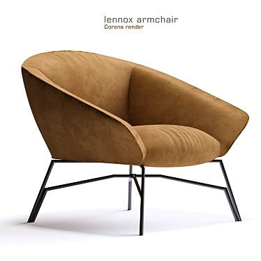 Elegant Lennox Armchair: A Perfect Blend of Style and Comfort 3D model image 1 