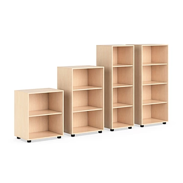 Legenda Multi-Storage Shelving Tower 3D model image 1 