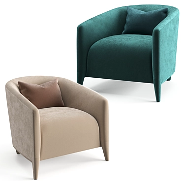 Luxurious Fendi Casa Sabrina: Elegant Armchair 3D model image 1 