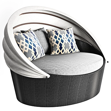 Outdoor Haven: Luxe Patio Bed 3D model image 1 