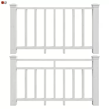 Handrail & Terrace Railing Set 3D model image 1 