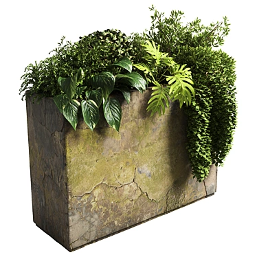 Concrete Old Vase: Outdoor Plant Pot 3D model image 1 