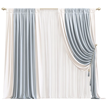 Redefining Elegance: Curtain 853 3D model image 1 