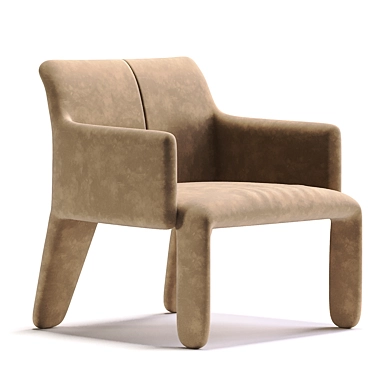 Gloved Comfort: Refined Armchair 3D model image 1 